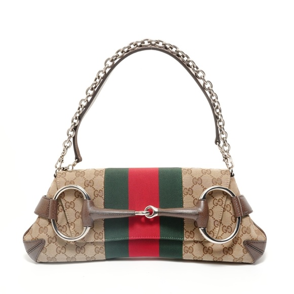 Gucci Handbags - Gucci Brown GG Canvas Horsebit